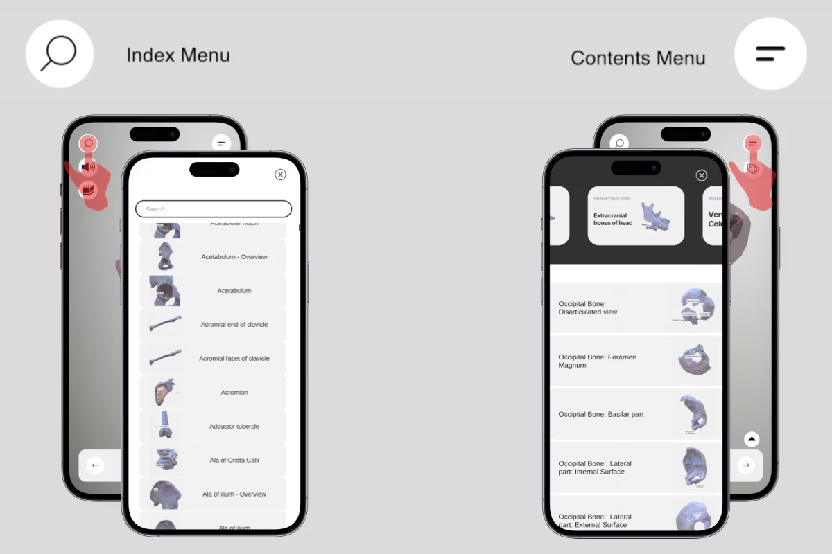 Index and Contents Menu